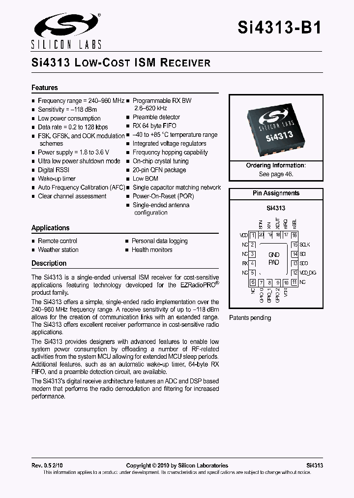 SI4313-B1-FM_4879619.PDF Datasheet