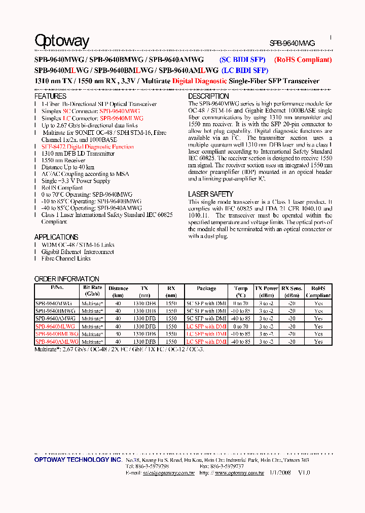 SPB-9640AMLWG_4617707.PDF Datasheet