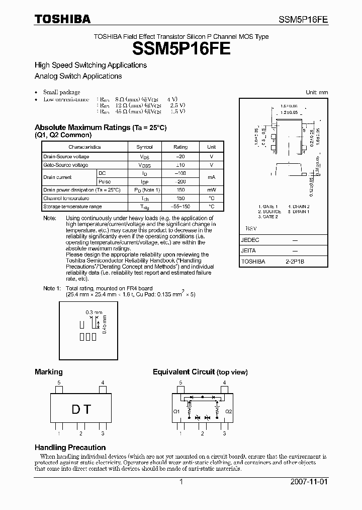 SSM5P16FE_4224207.PDF Datasheet