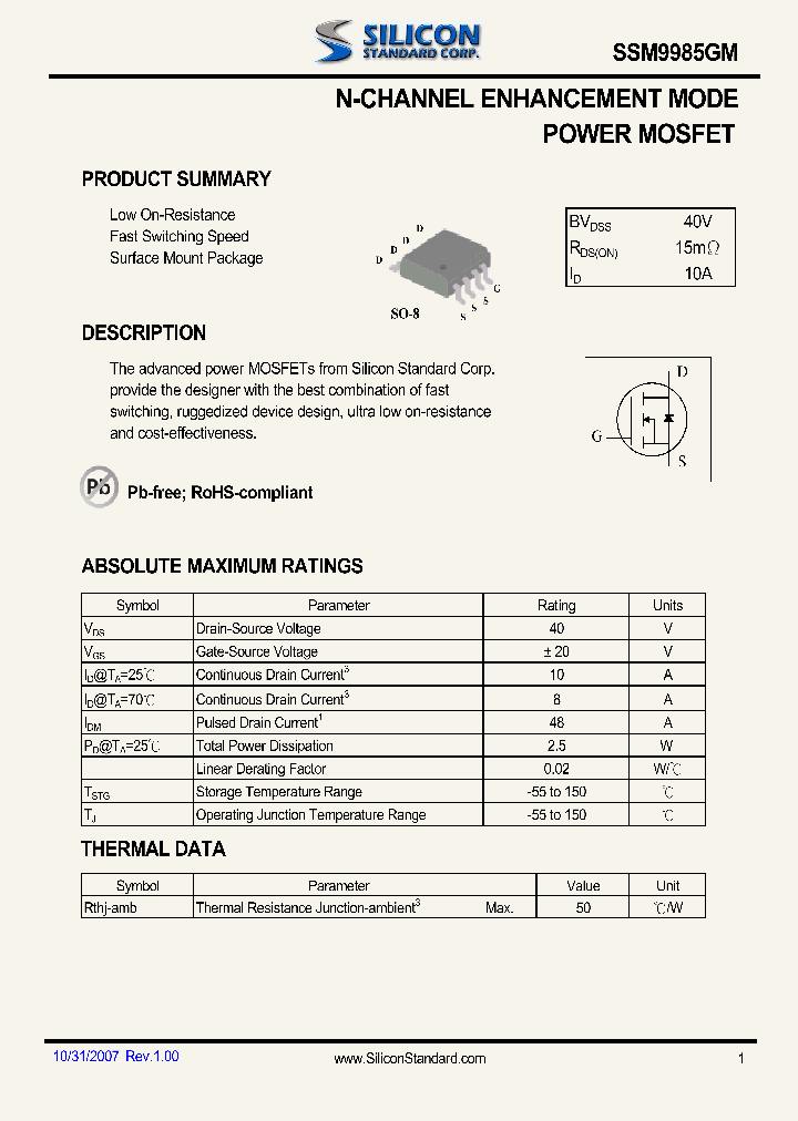 SSM9985GM_4603278.PDF Datasheet