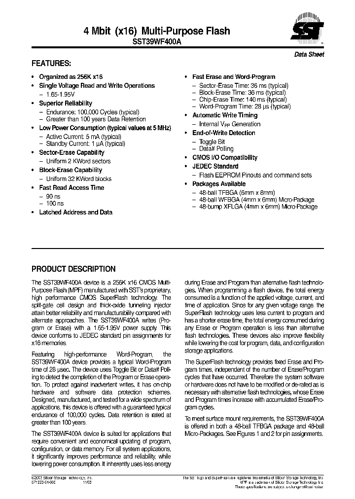 SST39WF400A-90-4I-M1Q_4544416.PDF Datasheet