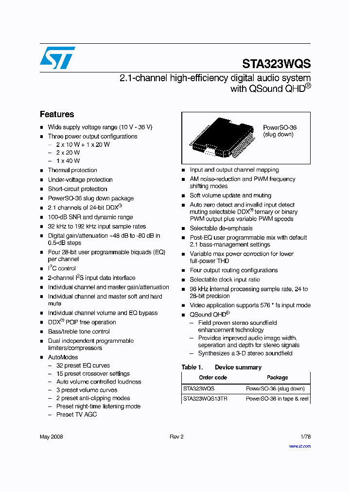 STA323WQS_4266308.PDF Datasheet