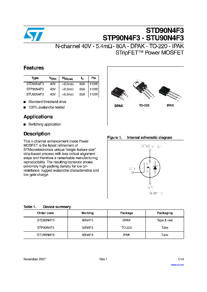 STD90N4F3_4194220.PDF Datasheet