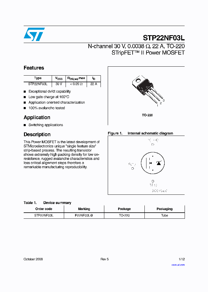 STP22NF03L08_4432315.PDF Datasheet