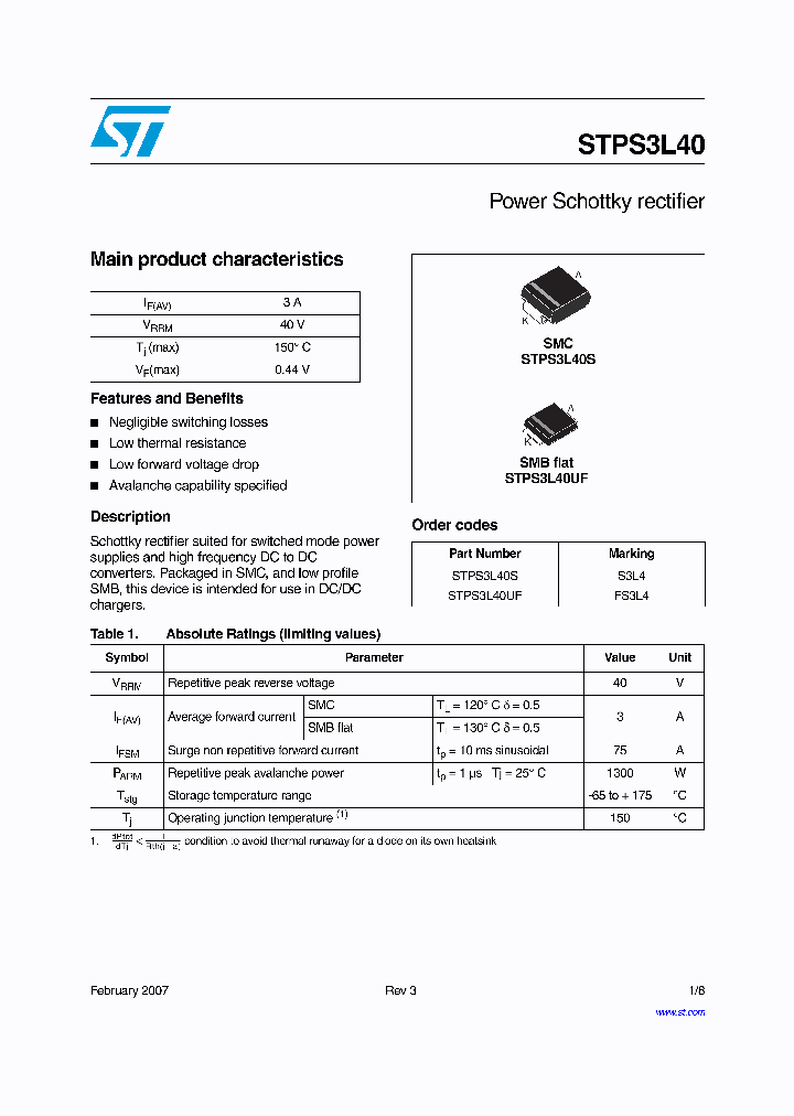 STPS3L40UF_4347579.PDF Datasheet