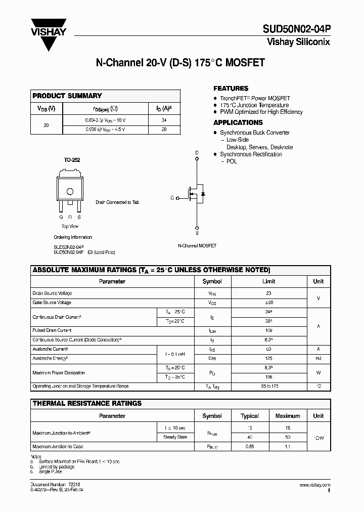 SUD50N02-04P-E3_4530047.PDF Datasheet
