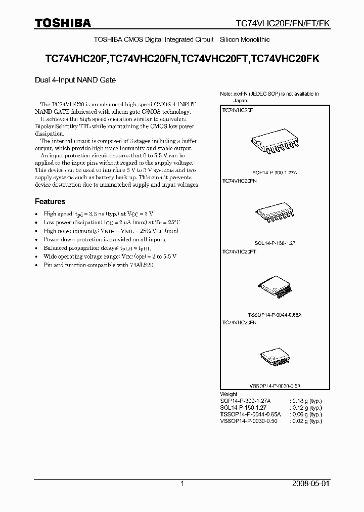 TC74VHC20FK_4782499.PDF Datasheet