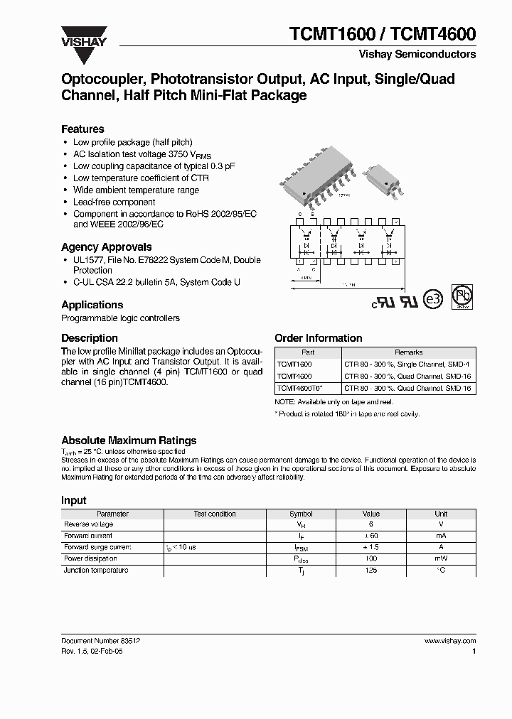 TCMT4600T0_4584755.PDF Datasheet