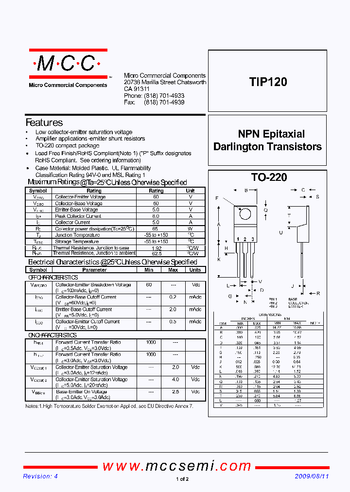 TIP120_4786263.PDF Datasheet