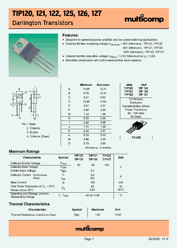 TIP122_4229583.PDF Datasheet