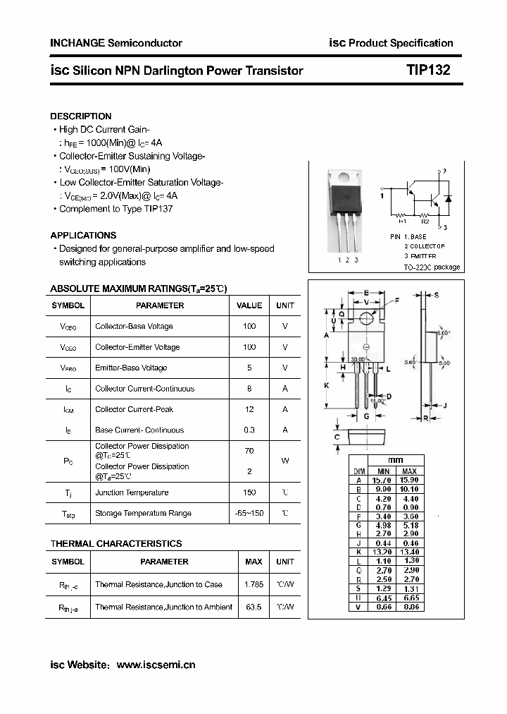 TIP132_4409045.PDF Datasheet