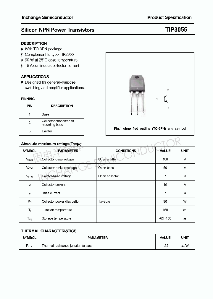 TIP3055_4298057.PDF Datasheet