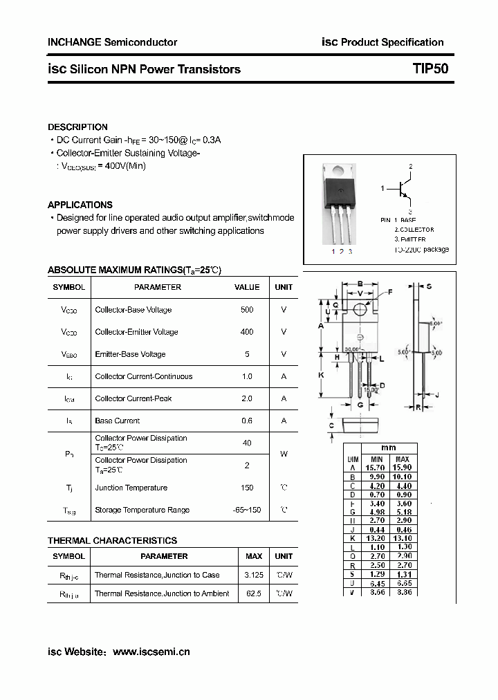 TIP50_4306116.PDF Datasheet