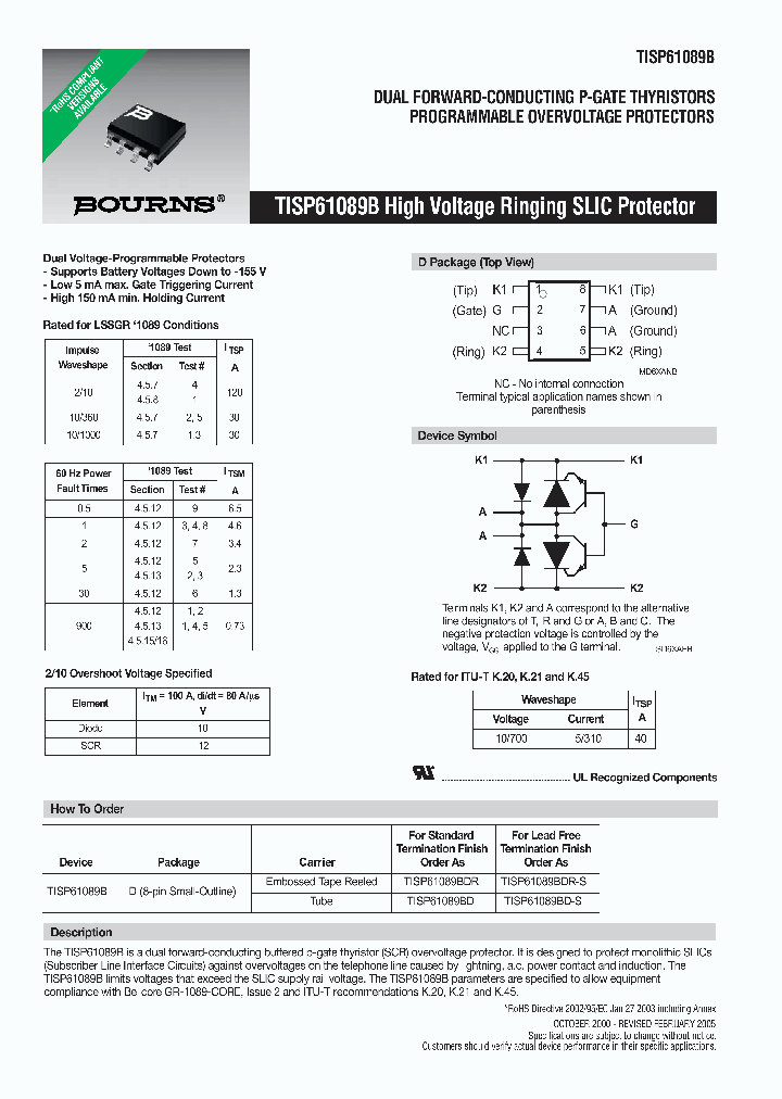 TISP61089B_4902698.PDF Datasheet