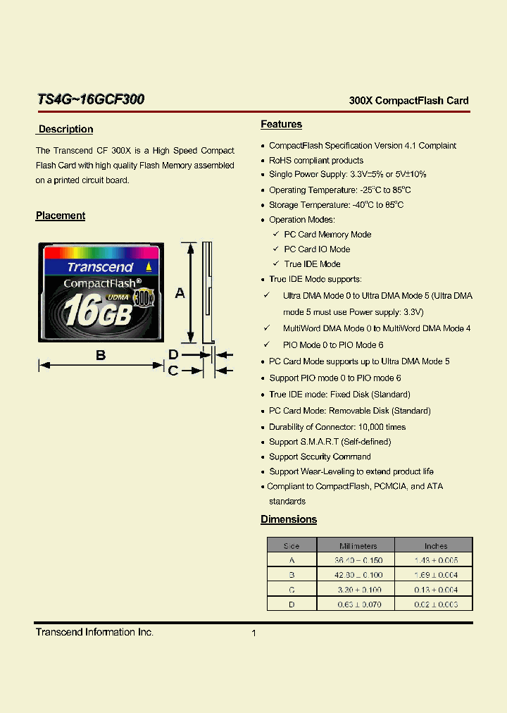 TS4GCF300_4267407.PDF Datasheet