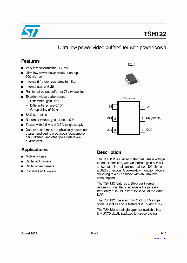 TSH122ICT_4317538.PDF Datasheet