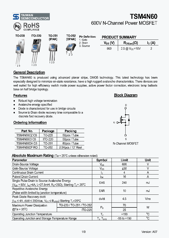 TSM4N60_4543146.PDF Datasheet