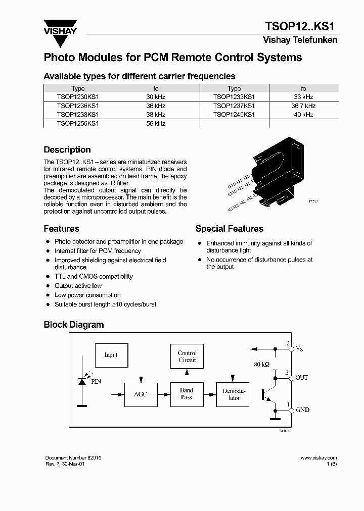 TSOP1230KS1_4601065.PDF Datasheet