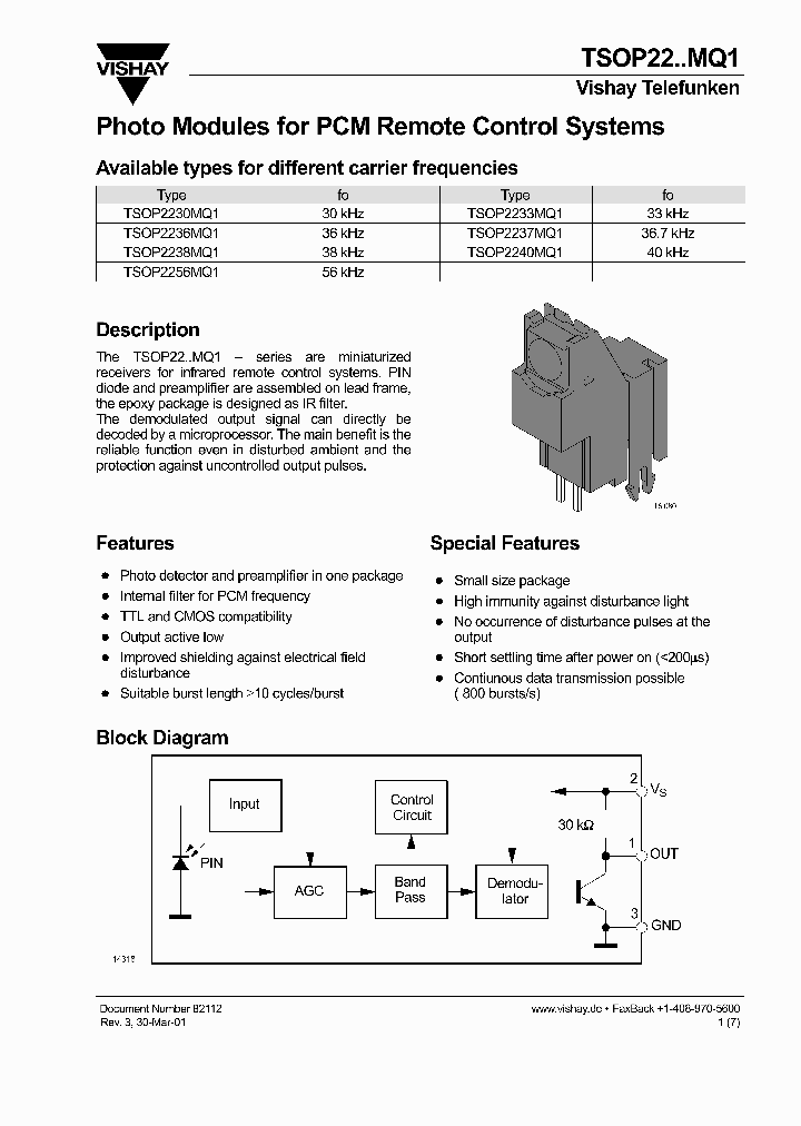 TSOP2230MQ1_4577398.PDF Datasheet