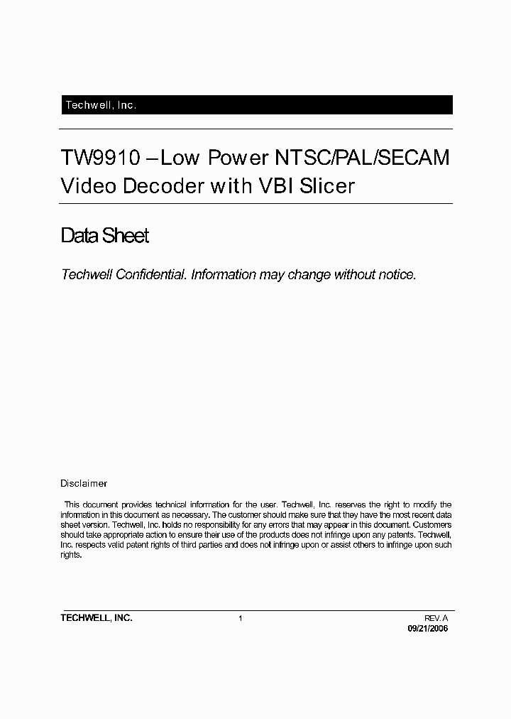 TW9910_4563728.PDF Datasheet