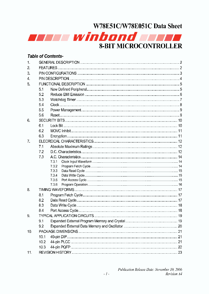W78E051C_4170038.PDF Datasheet