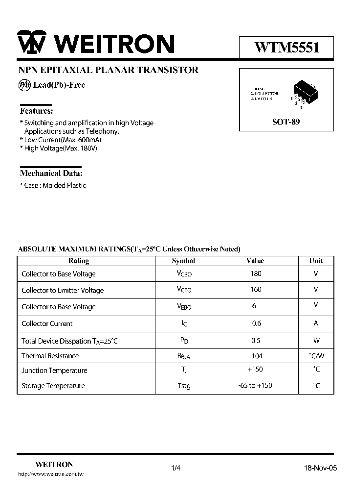 WTM5551_4804859.PDF Datasheet