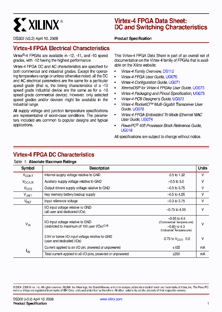 XC4VLX40_4172579.PDF Datasheet