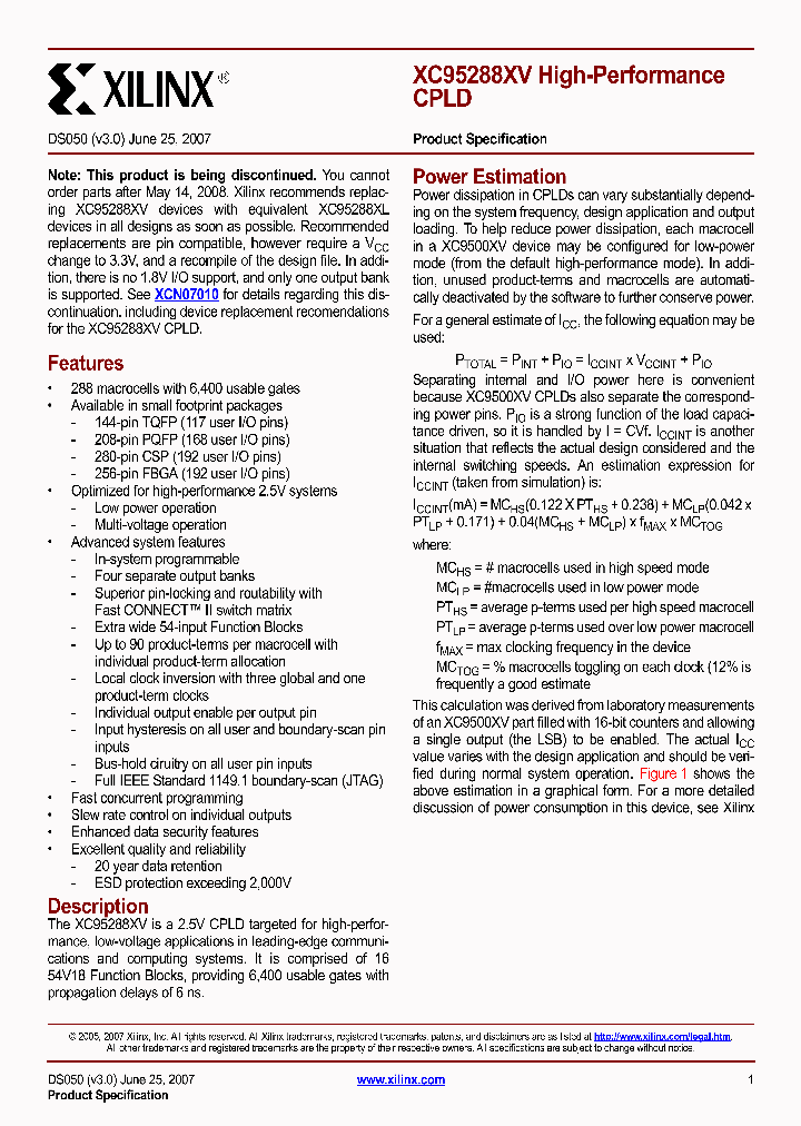 XC95288XV-10CS280C_4803823.PDF Datasheet