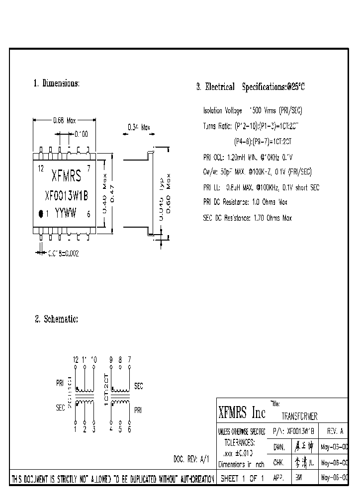 XF0013W1B_4690379.PDF Datasheet