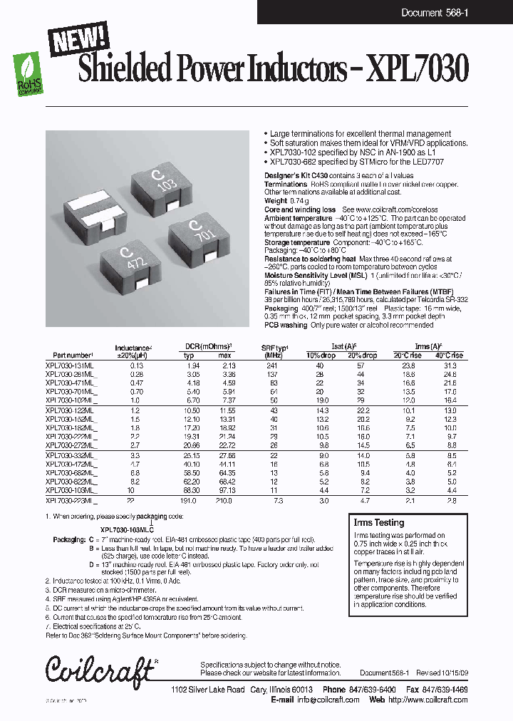 XPL7030-682ML_4743153.PDF Datasheet