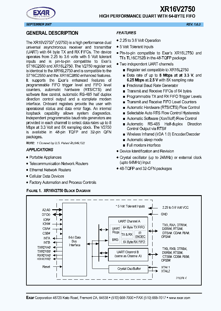 XR16V27500709_4612199.PDF Datasheet