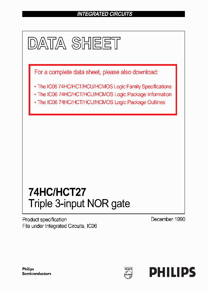 74HCHCT27CNV2_971151.PDF Datasheet