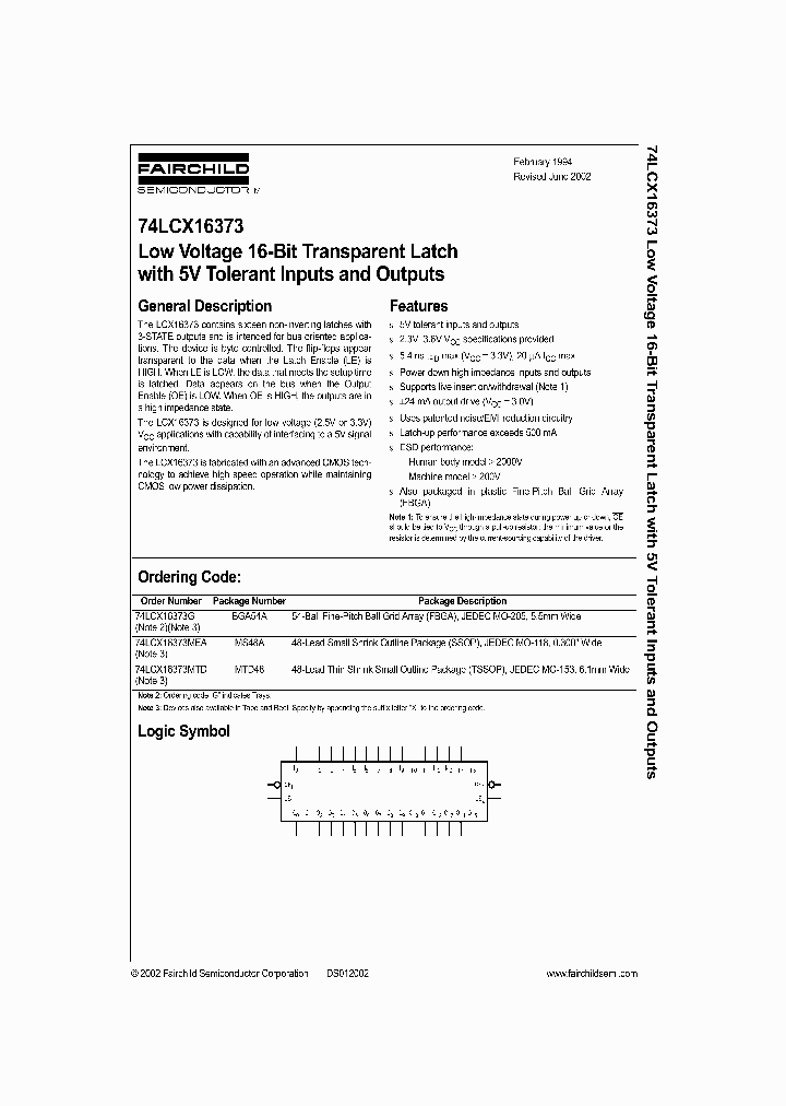 74LCX16373_971245.PDF Datasheet