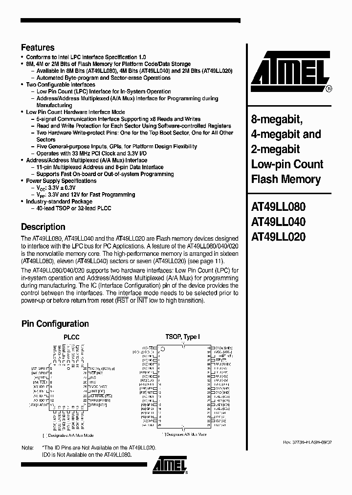 AT49LL080_974932.PDF Datasheet