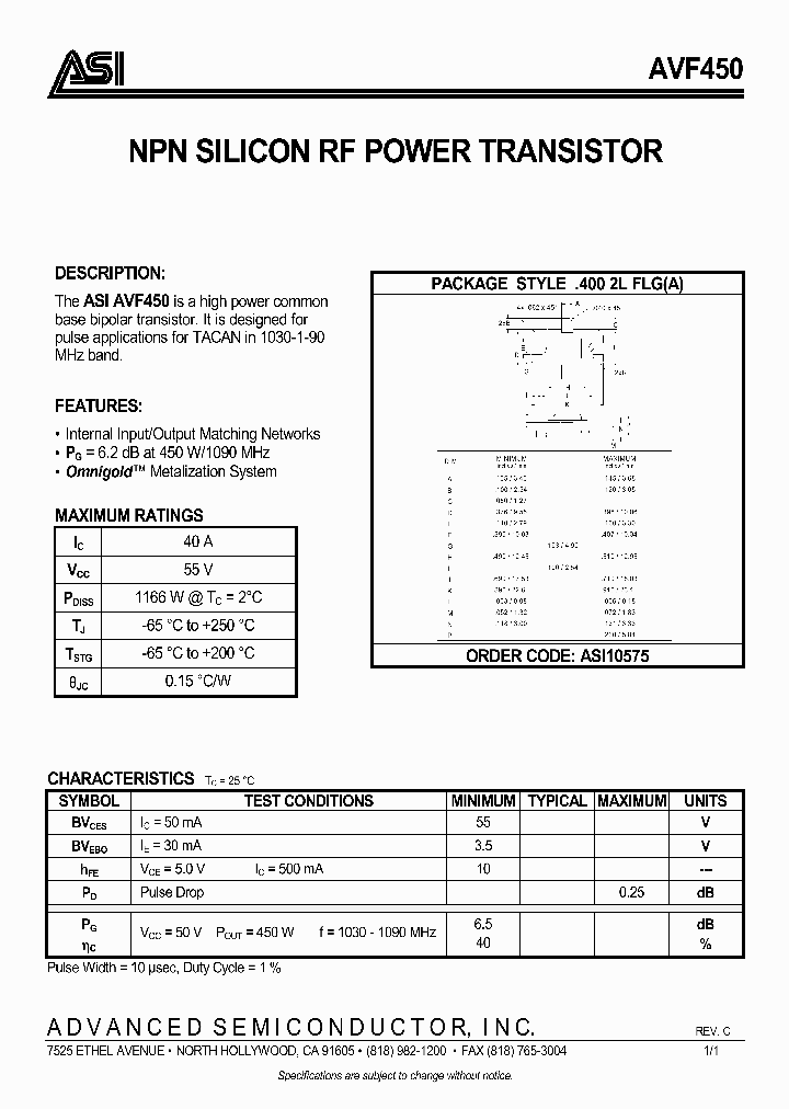 AVF450_975148.PDF Datasheet