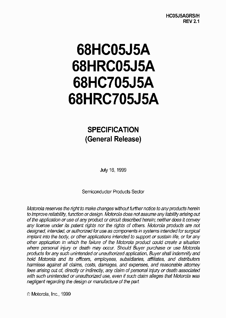 HC05J5AGRS_986005.PDF Datasheet
