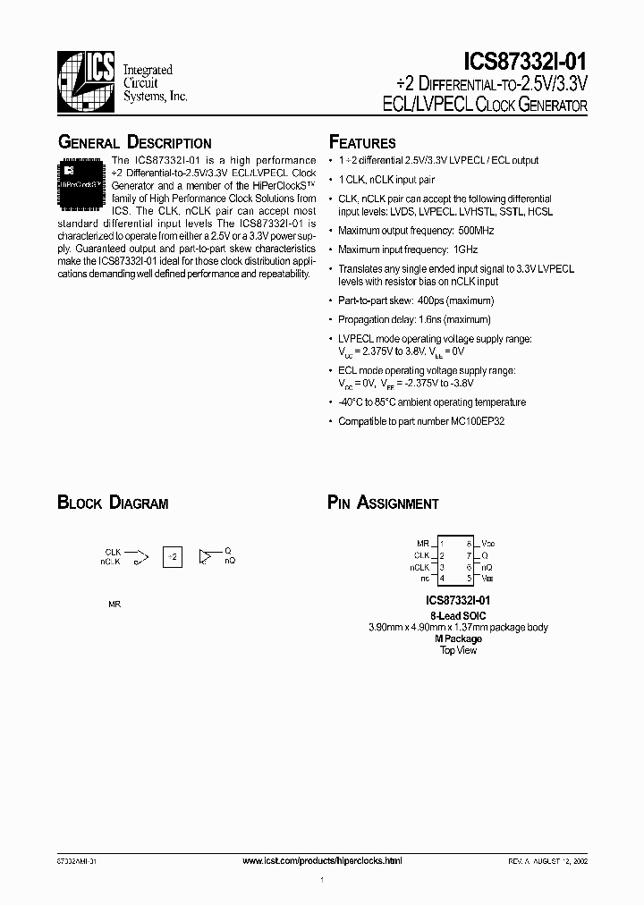 ICS87332-01I_986908.PDF Datasheet