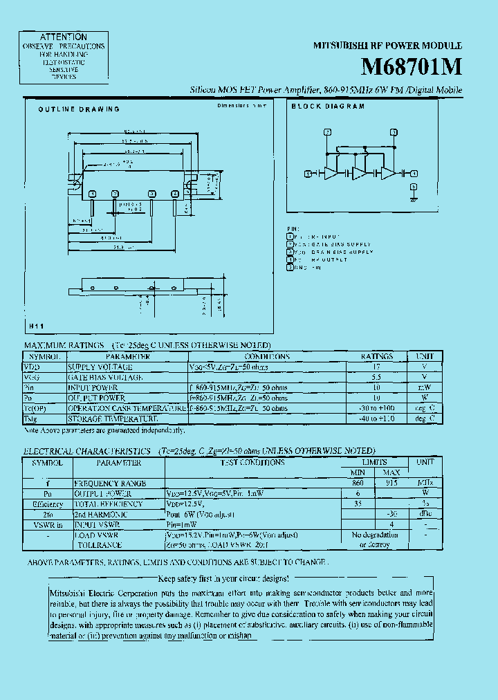 M68701M_989716.PDF Datasheet