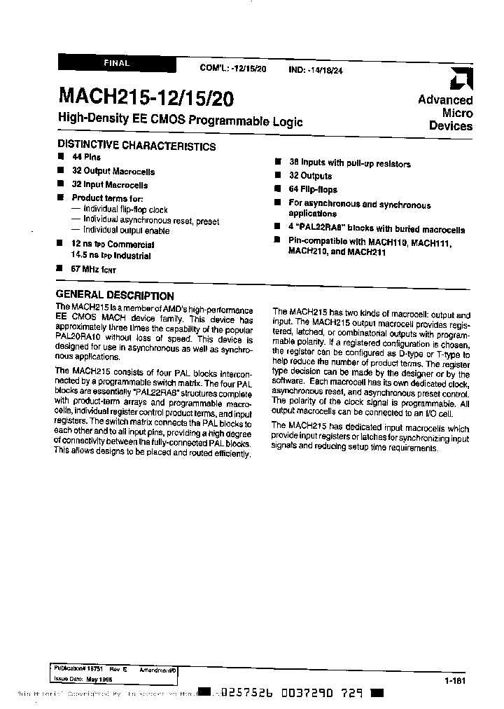 MACH215_989965.PDF Datasheet