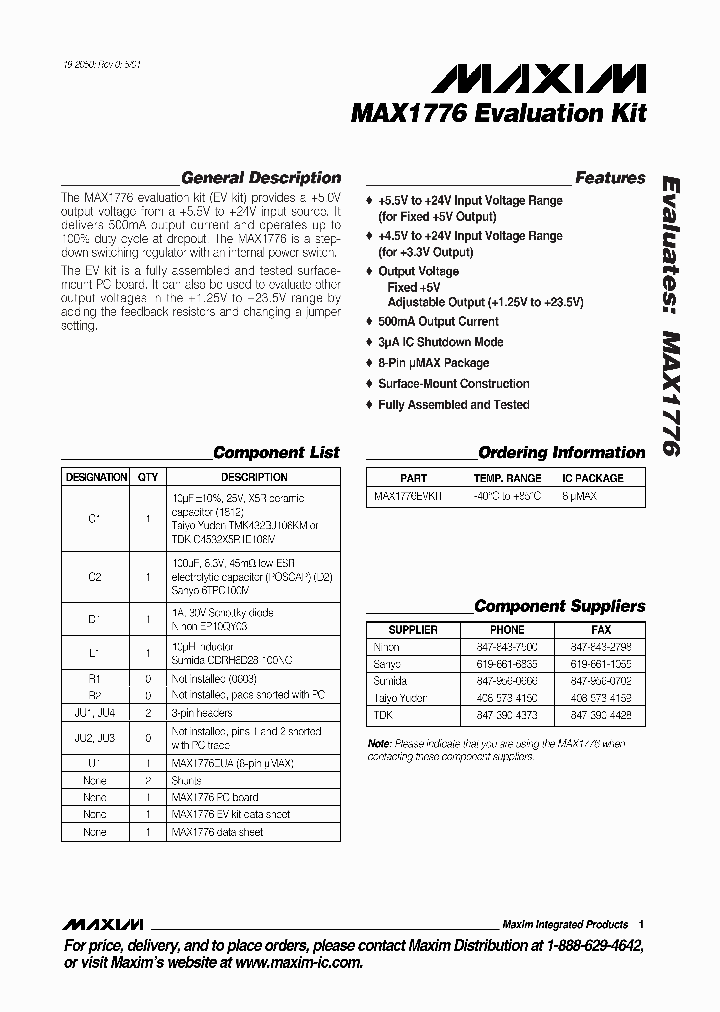 MAX1776EVKIT_990142.PDF Datasheet