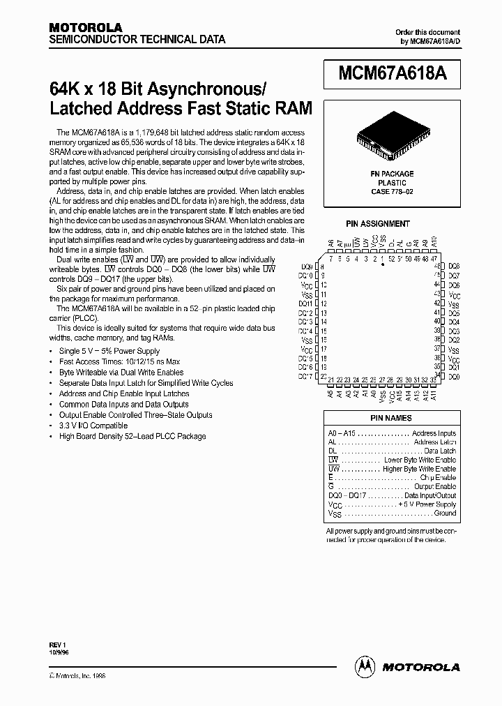 MCM67A618A_991086.PDF Datasheet