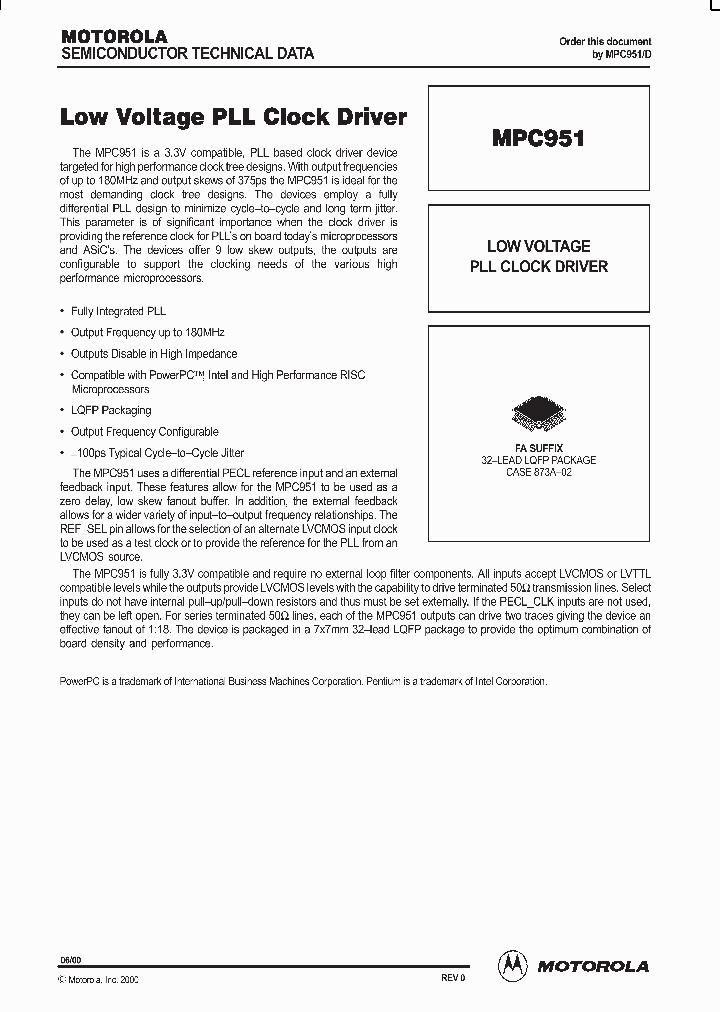 MPC951FA_991832.PDF Datasheet