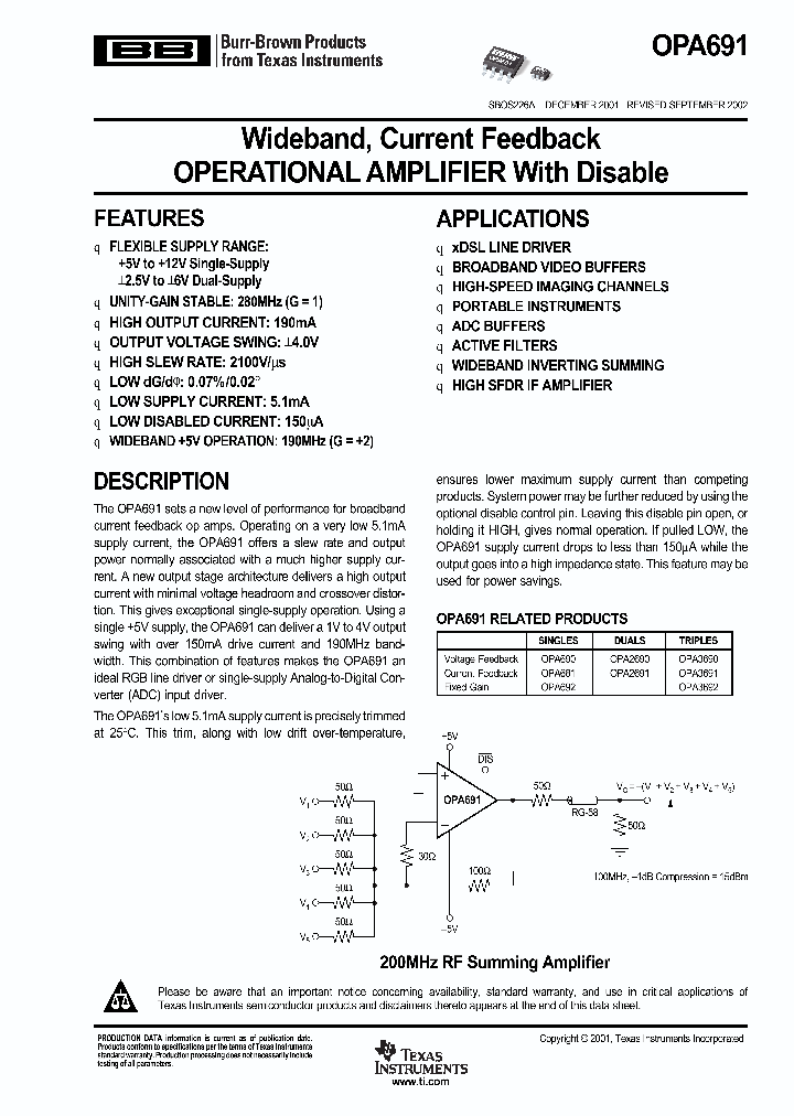 OPA691_997790.PDF Datasheet