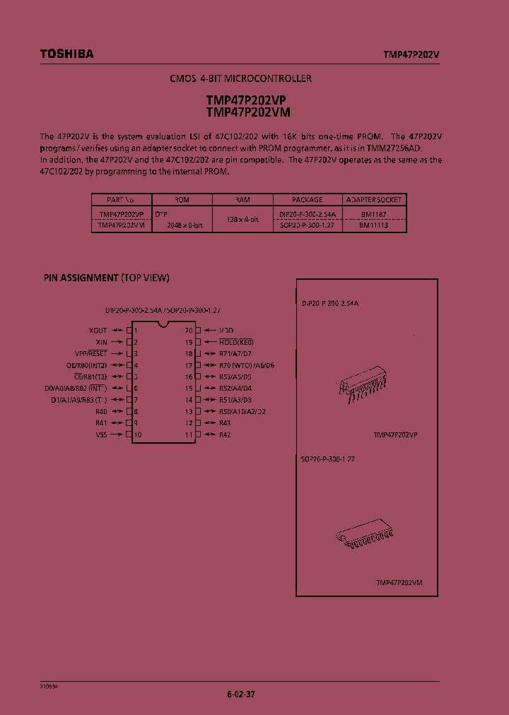 TMP47P202VP_943349.PDF Datasheet