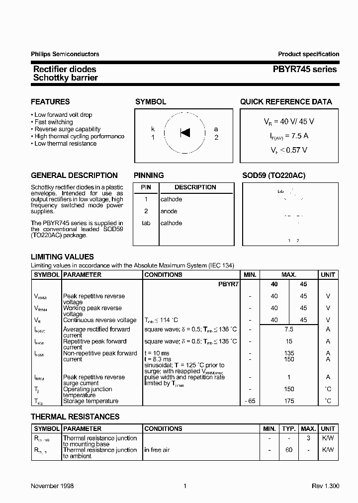 PBYR745SERIES4_997997.PDF Datasheet