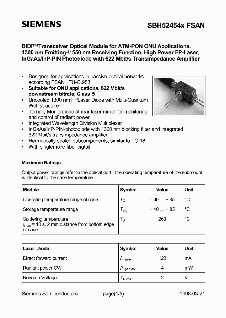 SBH52454_999487.PDF Datasheet