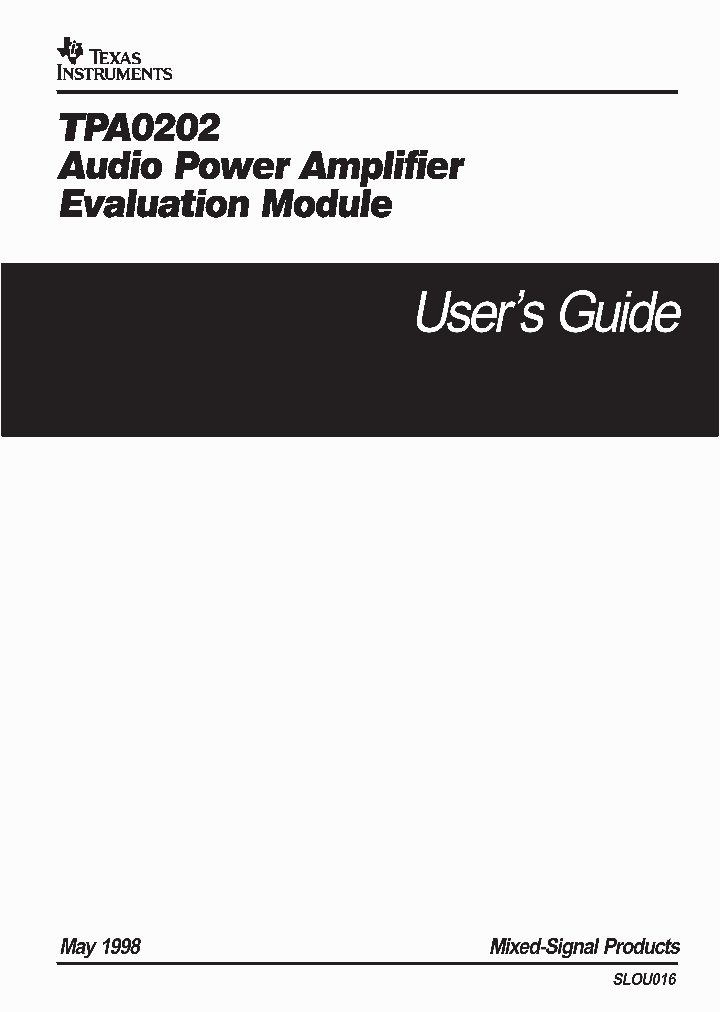 SLOU016_1003092.PDF Datasheet
