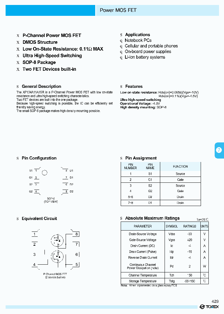 XP134A11A1SR_939719.PDF Datasheet