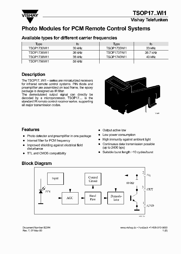 TSOP17WI1_1006319.PDF Datasheet