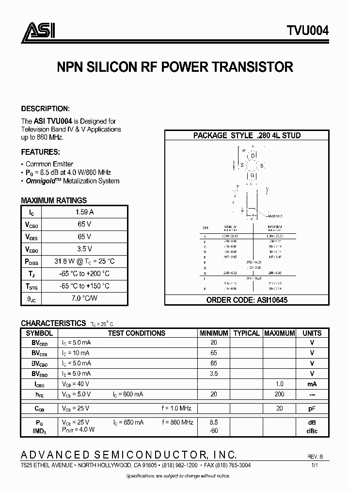 TVU004_1006457.PDF Datasheet